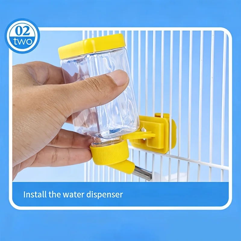Automatischer Vogeltränkeautomat Papageienkäfig-Zubehör Wasserspender Haustierpflege-Ausrüstung für Vögel – Detail 5
