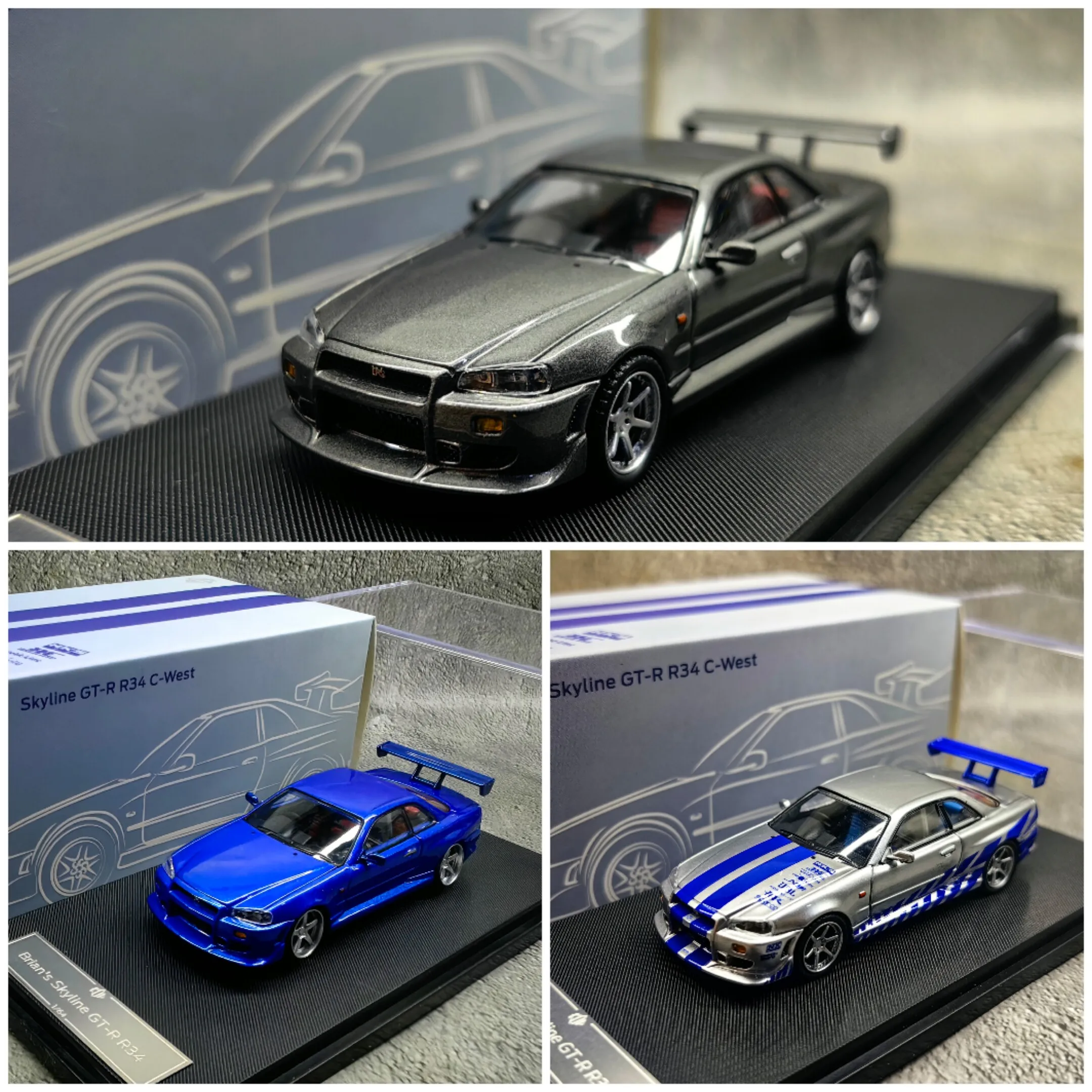 

GFCC/KOD 1/64 GTR34Skyline Ares Alloy Car Model Collection Decoration Display Children's Gift