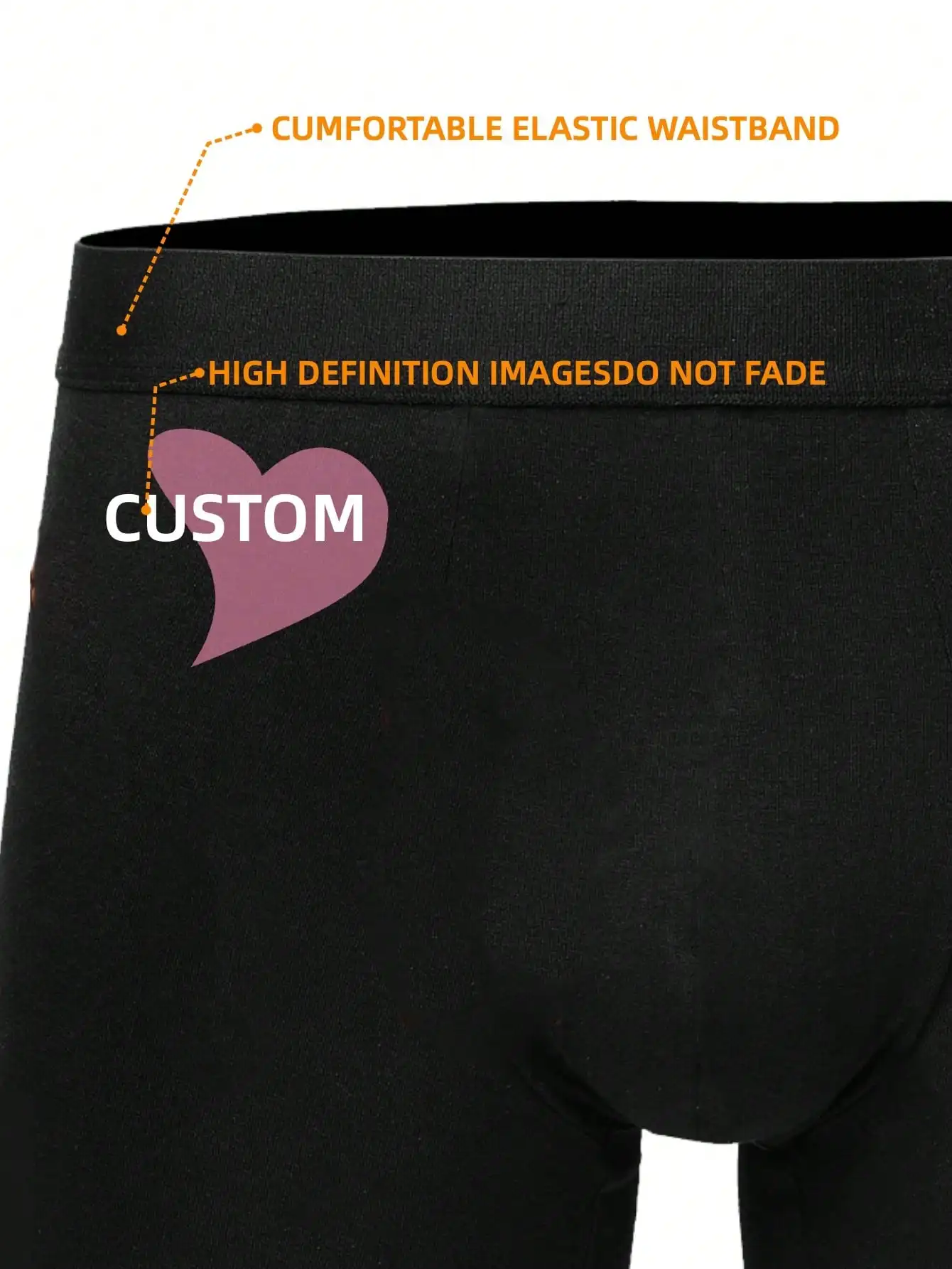 

Мужские трусы-боксеры с индивидуальным дизайном, черные, удобные, дышащие, с принтом, подарок для мужа