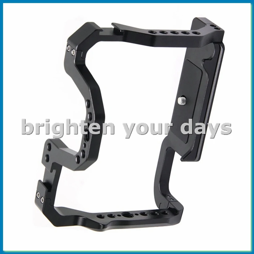 

New Aluminum Alloy Camera Cage Rig with Cold Shoe 1/4 3/8 Thread for 70D 80D 90D Protective Frame Photography-A79U