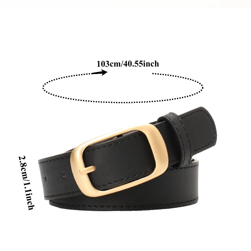 Stylish High-End Versatile Buckle Belt—Korean-Style Minimalist Professional-Look Belt for Women to Pair with Jeans