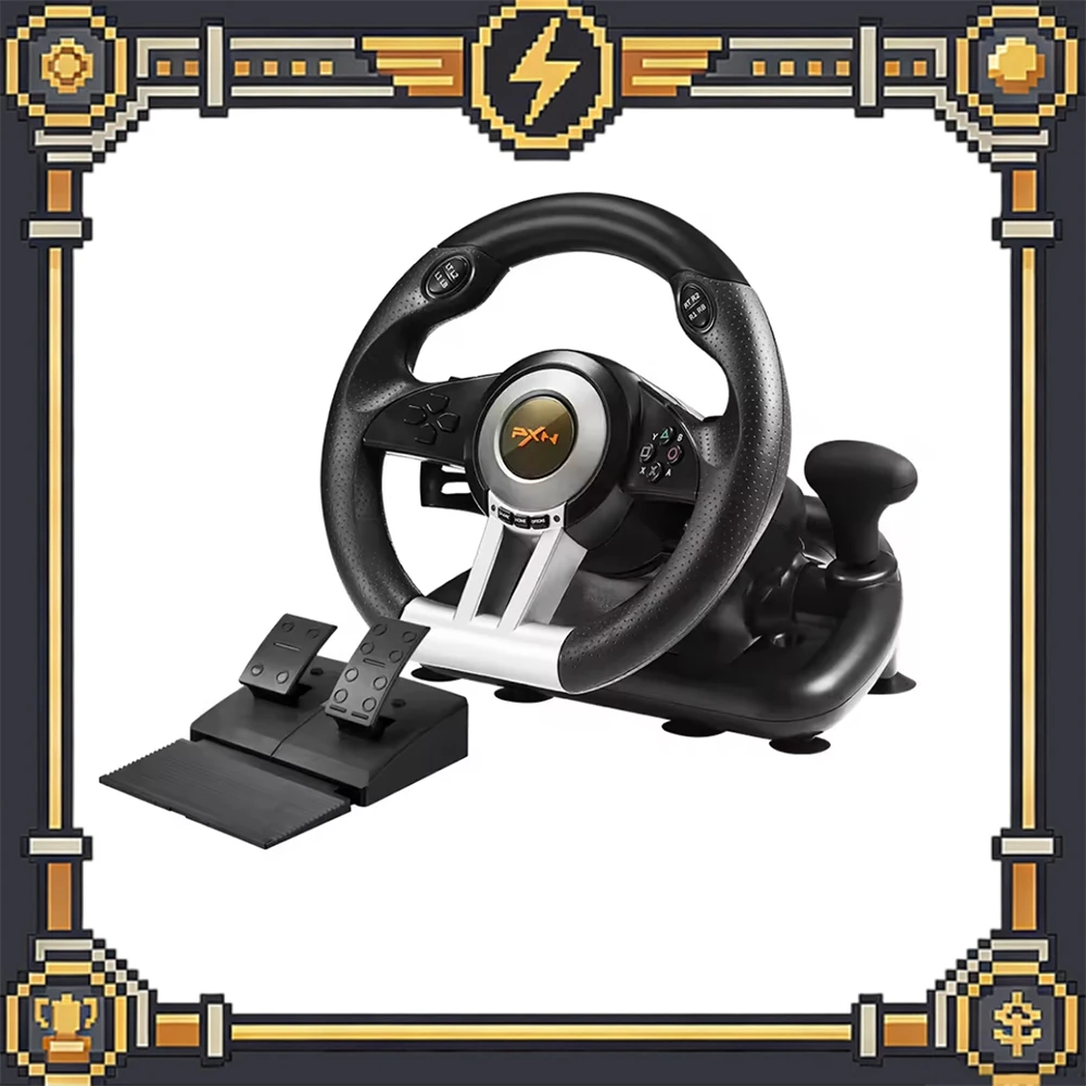 PXN V3 Pro Game Steering Motor 180 Rotation Usb Wired Gamer Steering Wheel Controller Wheel Vibrating For Pc/Ps4/Xbox Series