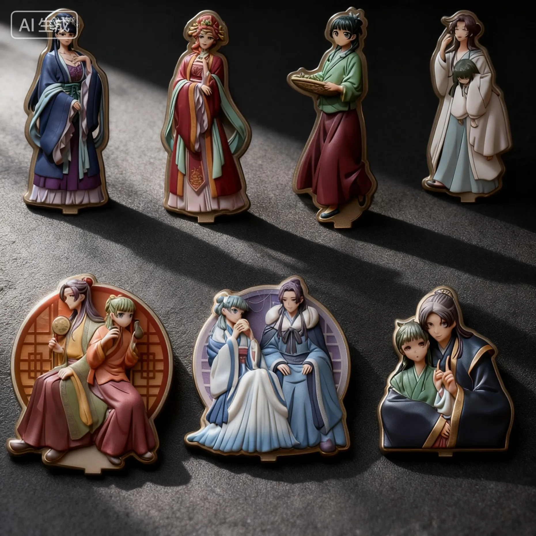 

Anime The Apothecary Diaries HD Acrylic Stand Maomao Ancient Costume Gyokuyou Jinshi Desk Display Cartoon Peripheral Gift 15cm