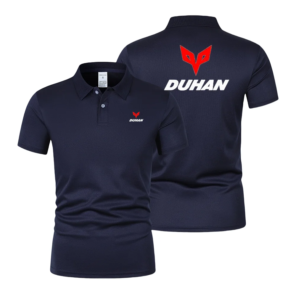 

New motorcycle suit men's classic short sleeved lapel T-shirt summer top casual T-shirt lapel large lapel T-shirt