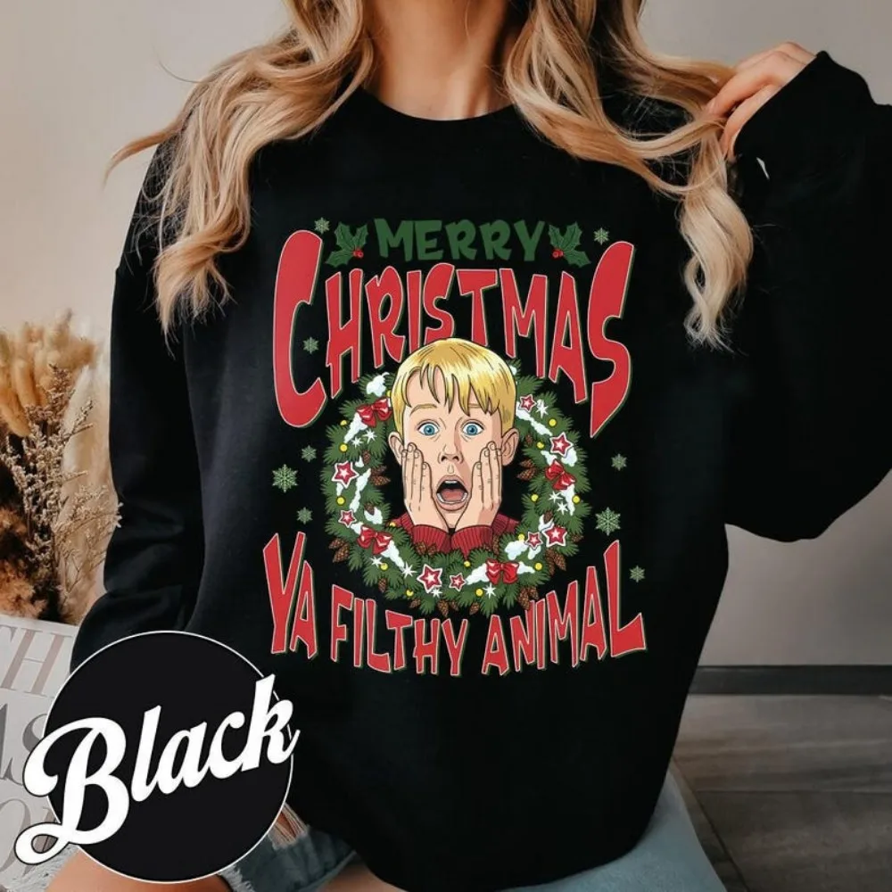 

Kevin Mccallister Sweatshirt McCallister Home Security Hoodie Merry Christmas Ya Filthy Animal Retro Xmas Movie Pullover