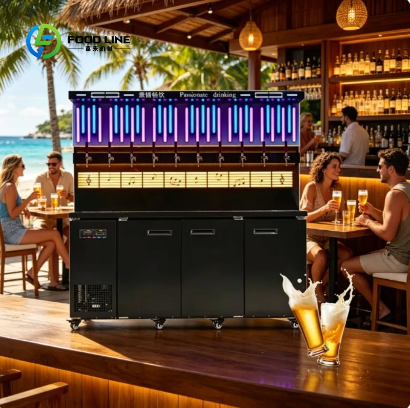 

Draft Beer Machine Commercial Stainless Steel Kegerator Beer Dispenser for Pub Restaurant Party Beverage Use