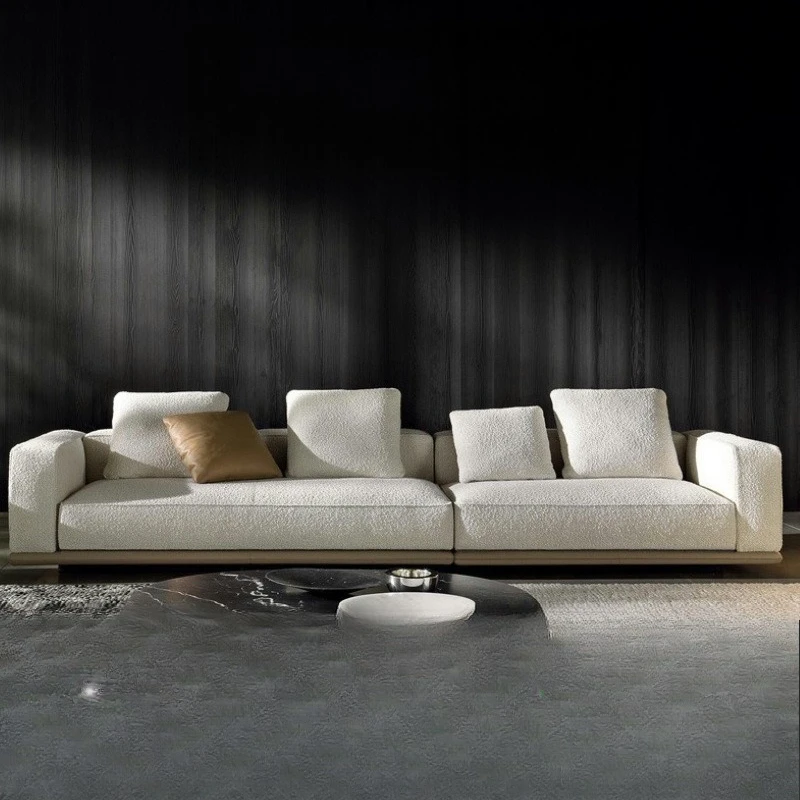 Sofa 2024, neues Wohnzimmer-Sofa für große Wohnungen, Villen und große Flats, aus Baumwolle und Leinen.