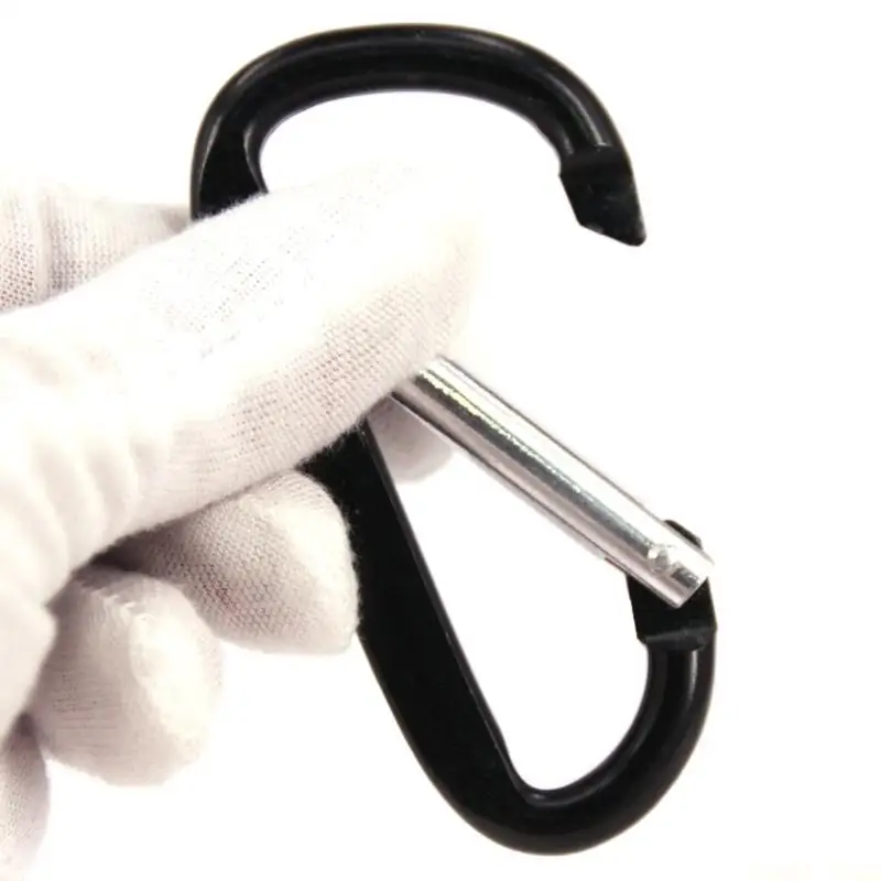 U2JB 5lots Spring Load Gate Set Round Carabiner Security Locking Carabiner