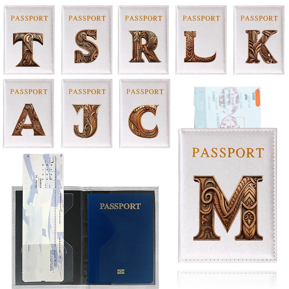 

Cover Passport Travel Passport Case Passport Holder Wood Art Printing Series Passports Protective Cover ID Credit Card Holder