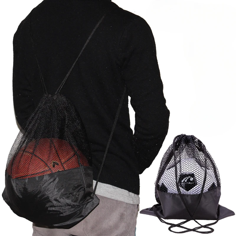 2025 New Portable Basketball Mesh Bag Outdoor Football Soccer Storage Volleyball Backpack Ball Fitness Training Bag