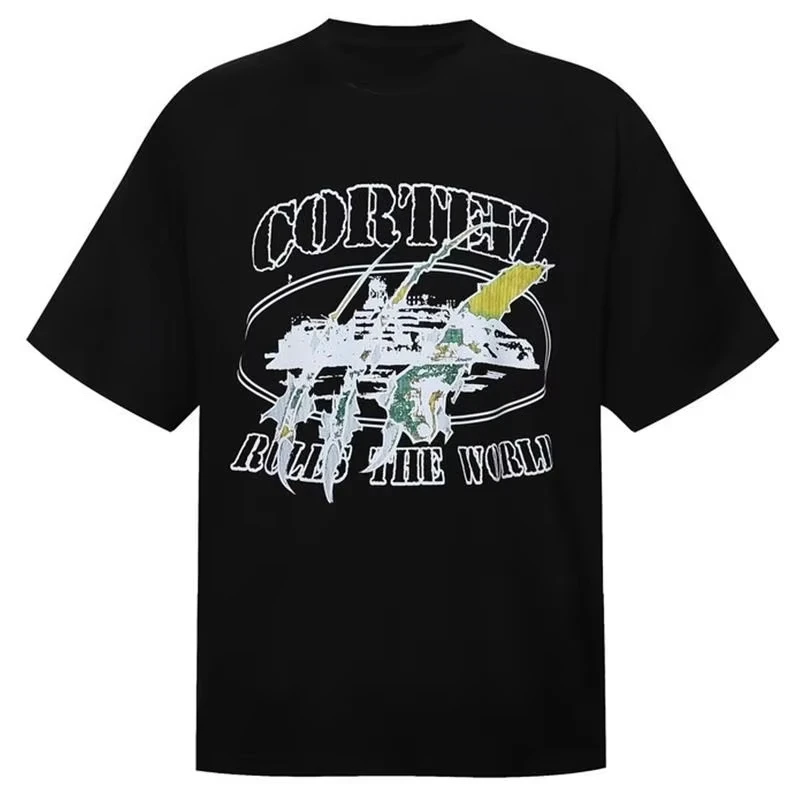 

2025 New Summer CORTEIZ Alcatraz T-Shirt Men Women Graphic Print Cotton Loose Fit Streetwear American Vintage Trendy Fashion Tee