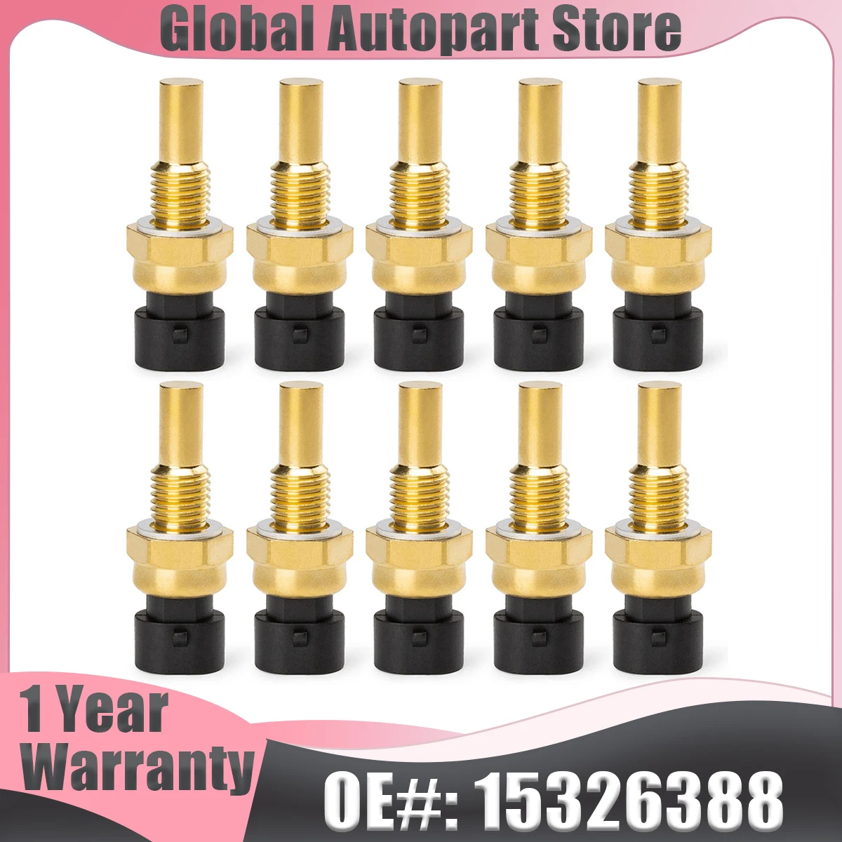 

10PCS 15326388 Engine Water Coolant Temperature Sensor For GM For GMC TPI TBI LT1 LS1 LS2 4.8 5.3 6.0 5.7 15369305 2112-3851010