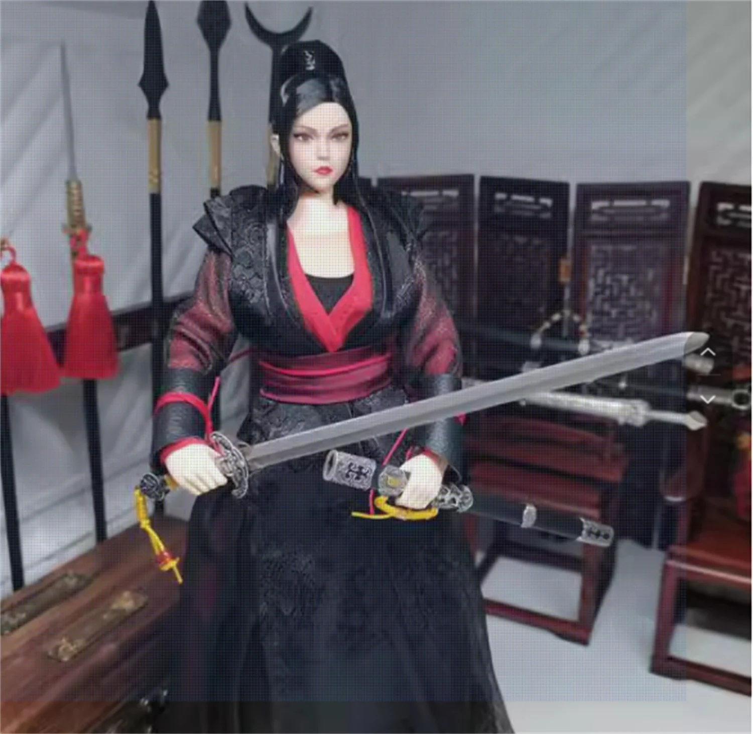 Gaun panjang 1/6 skala wanita Hanfu pakaian Cina rok kuno pakaian Model cocok 12 inci Action Figure menyesuaikan mainan