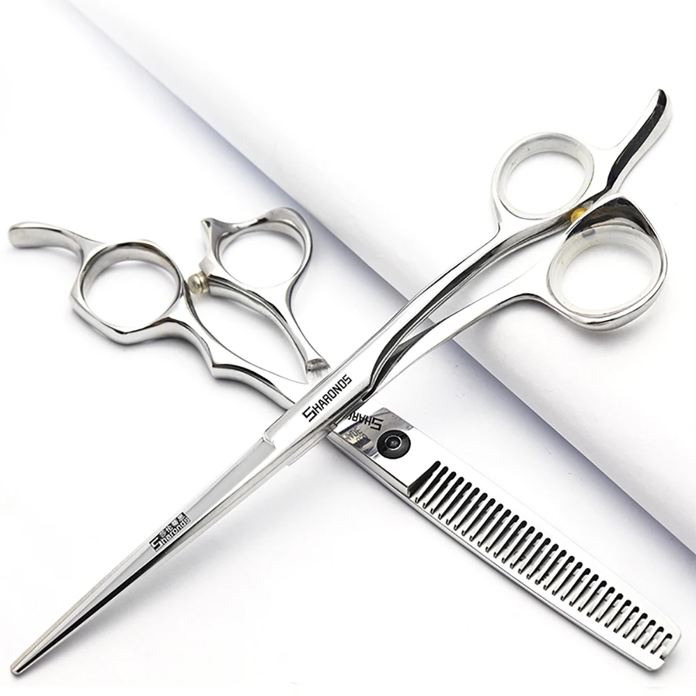 

Exclusive genuine hair salon hairstylist's exclusive hair scissors 5.5/6/6.5-inch flat cut thin tooth hair cutting set.