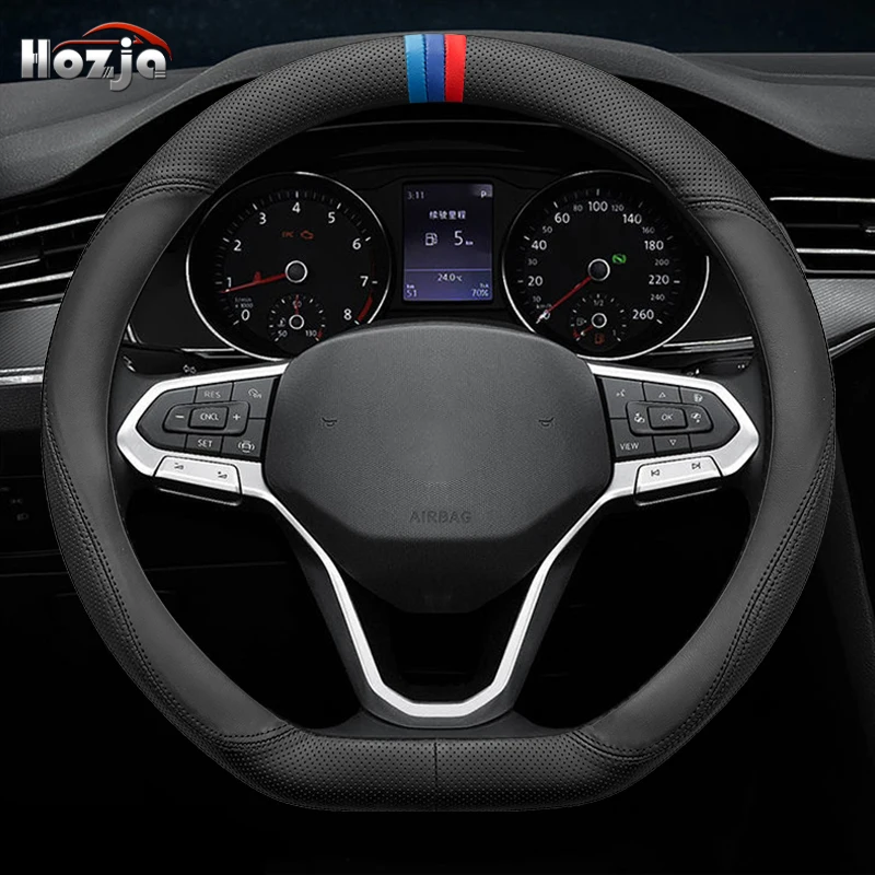 Car Steering Wheel Cover Breathable Anti Slip Leather Steering Covers Suitable For Citroen Evasion 2020 2001 2002 Accessories