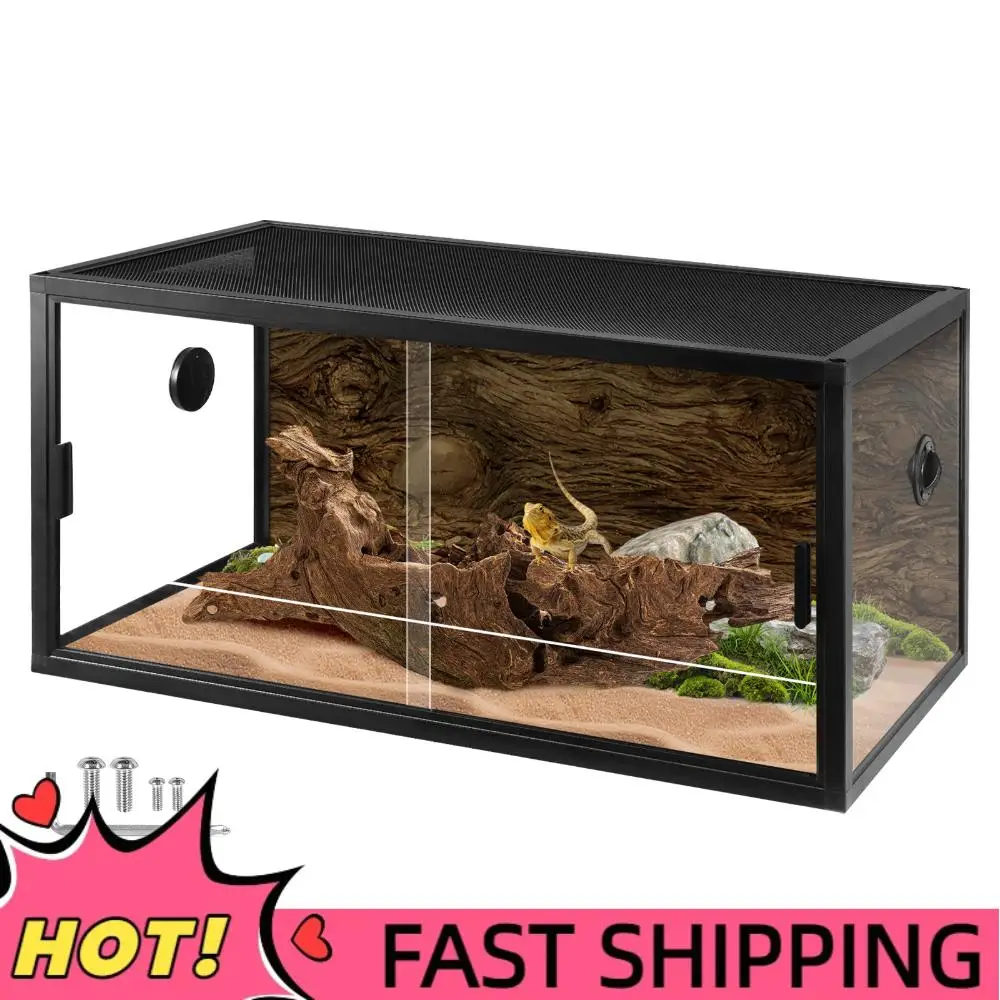

Контейнер для ландшафтного дизайна рептилий, легкий экологический резервуар для растительного геккона с вентиляцией, съемный террариум для рептилий, подарок для домашних животных