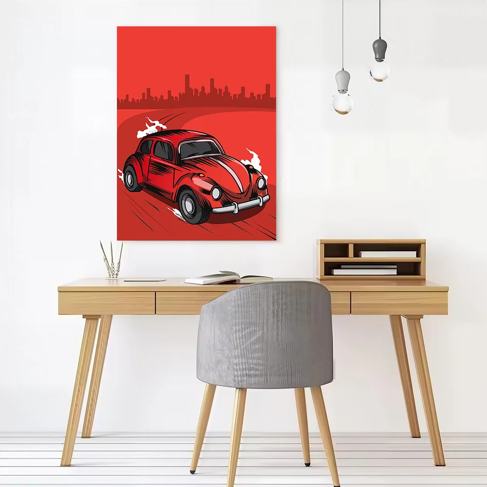 Classic German Car Beetle Poster Customizable Printed Canvas Painting for Pictures Wall Art Wand Deko Home Decoration Ornaments
