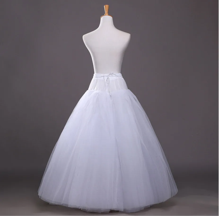 Decoração de casamento branco petticoat para casamento longo underskirt petticoat mulher rockabilly vestido acessórios de casamento princessally