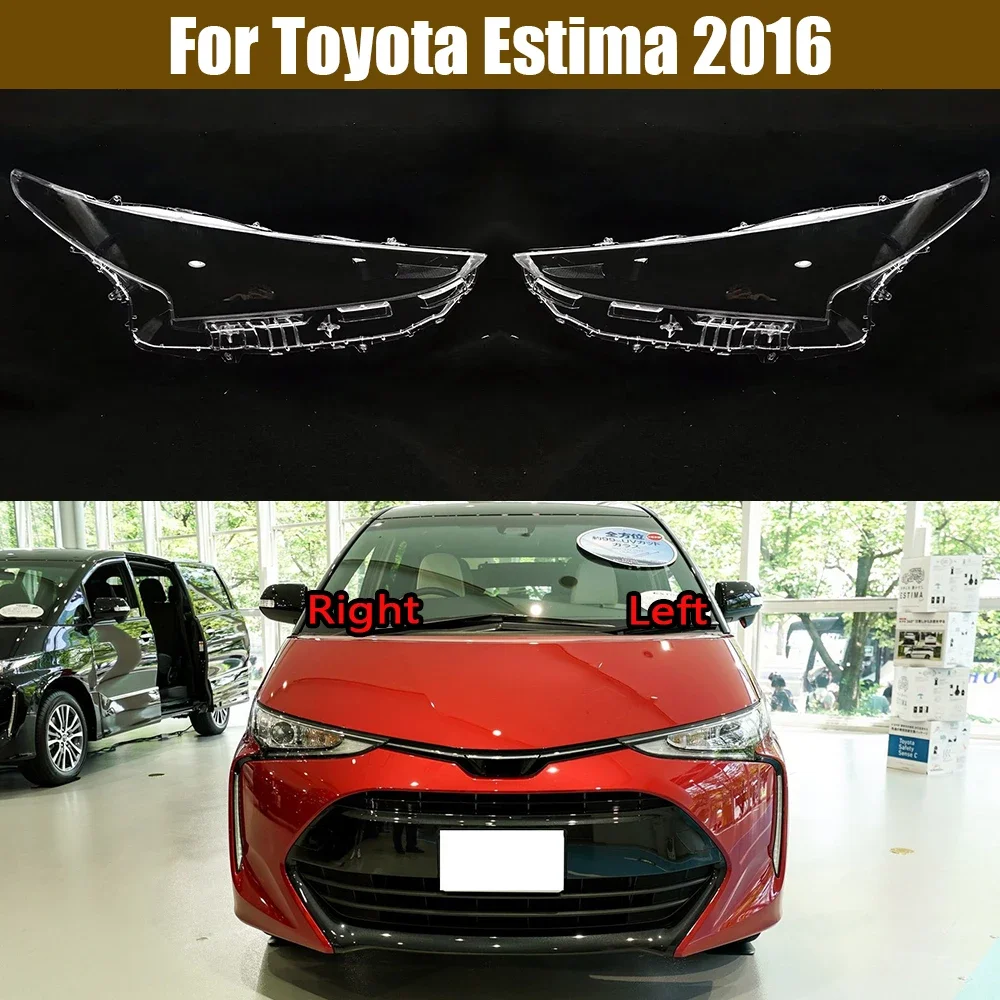 

For Toyota Estima 2016 Car Front Headlight Cover Headlamp Lampshade Lampcover Head Lamp light Covers glass Lens Shell Caps