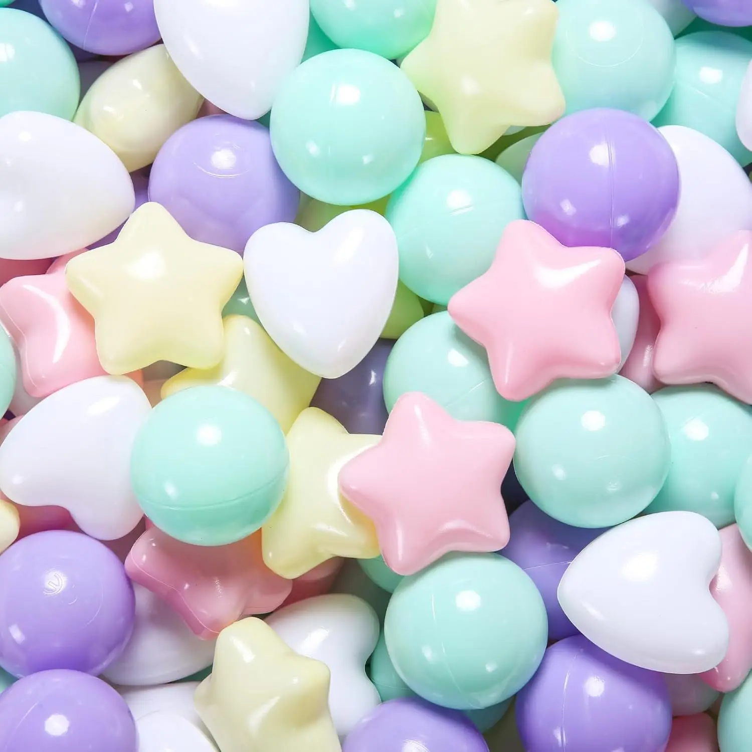 ボールピットボール 200個 マカロン プラスチックボール 幼児向け フタル酸フリー BPAフリー 耐圧ボール 再利用可能な子供用おもちゃ