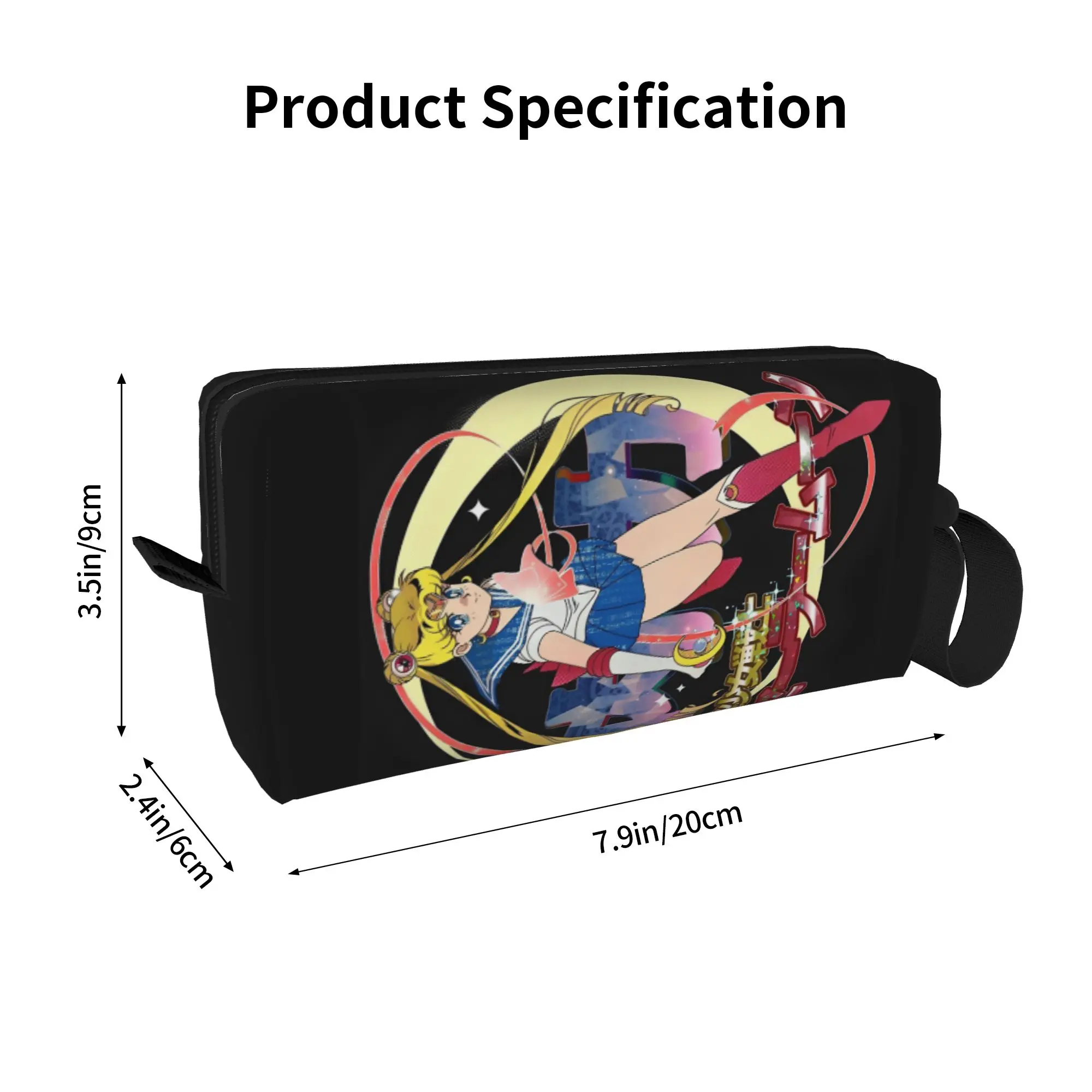 Custom Travel Funny S-Sailors M-Moons Toiletry Bag Portable  Cosmetic Makeup Organizer for Women Beauty Storage Dopp Kit Case