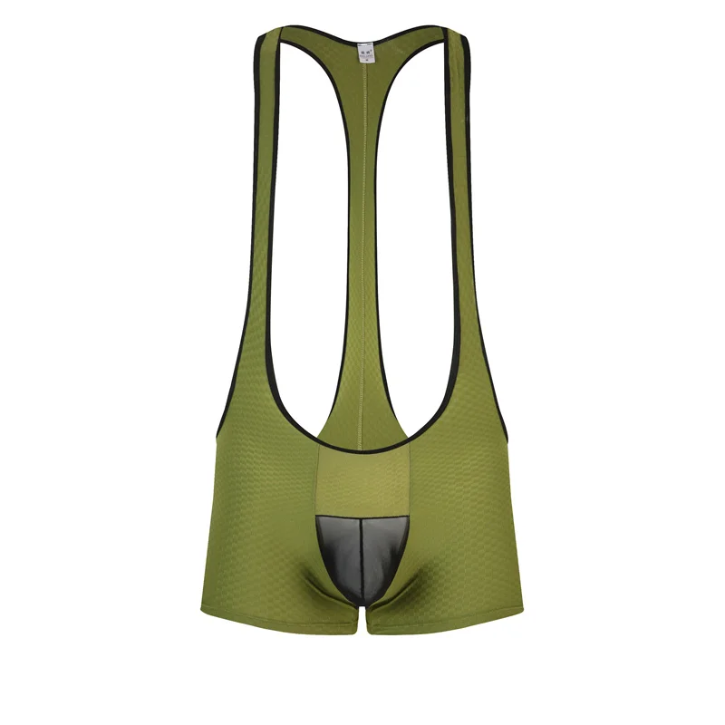 Men's Undershirt Sexy Nylon Ice Silk Sliding Mesh Bag Home Wrestling Clothes Singlets Jockstrap Shaper Underwear
