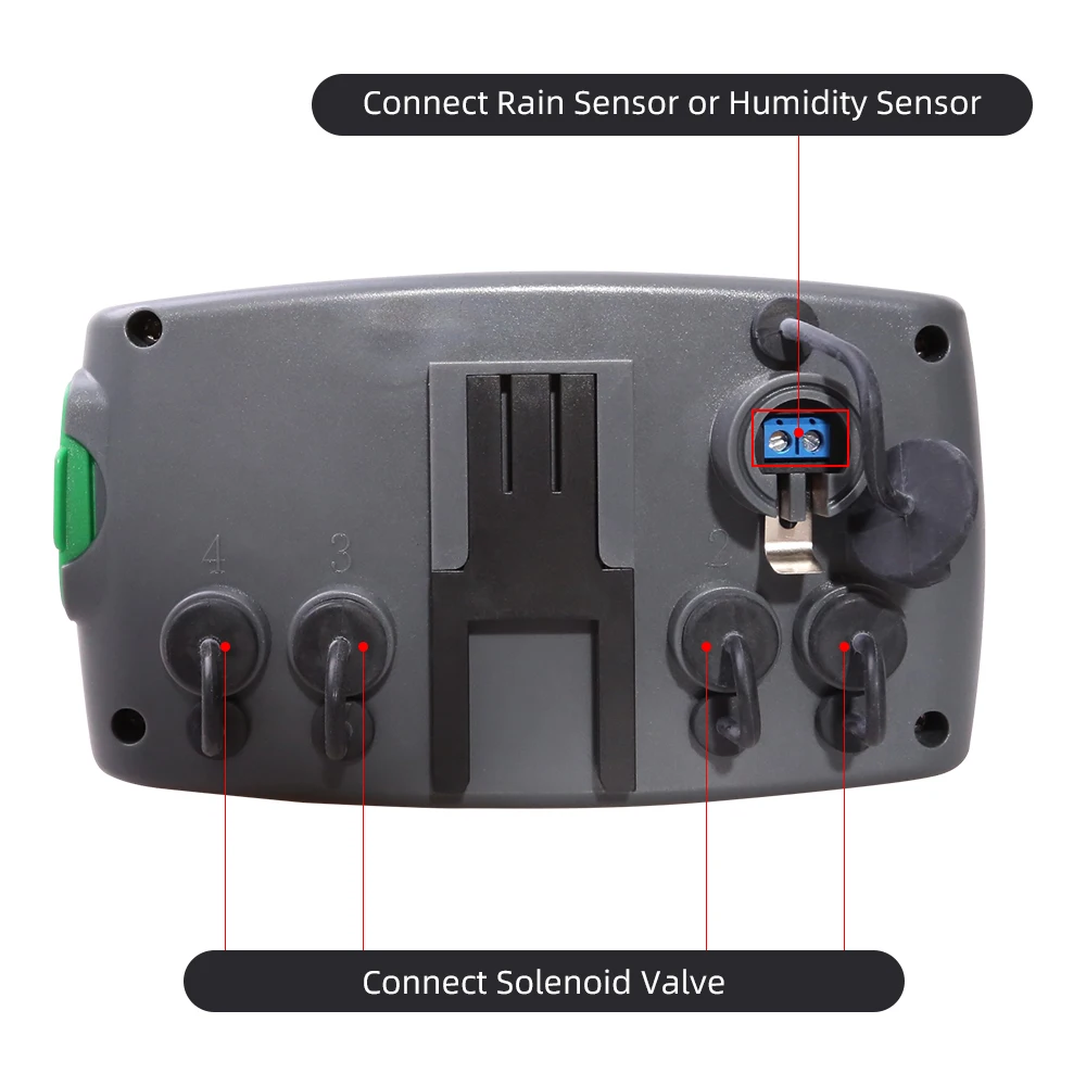 Automatic 4-Zone Irrigation System Watering Timer EU Standrad Garden Water Timer Controller System with 2 Solenoid Valve