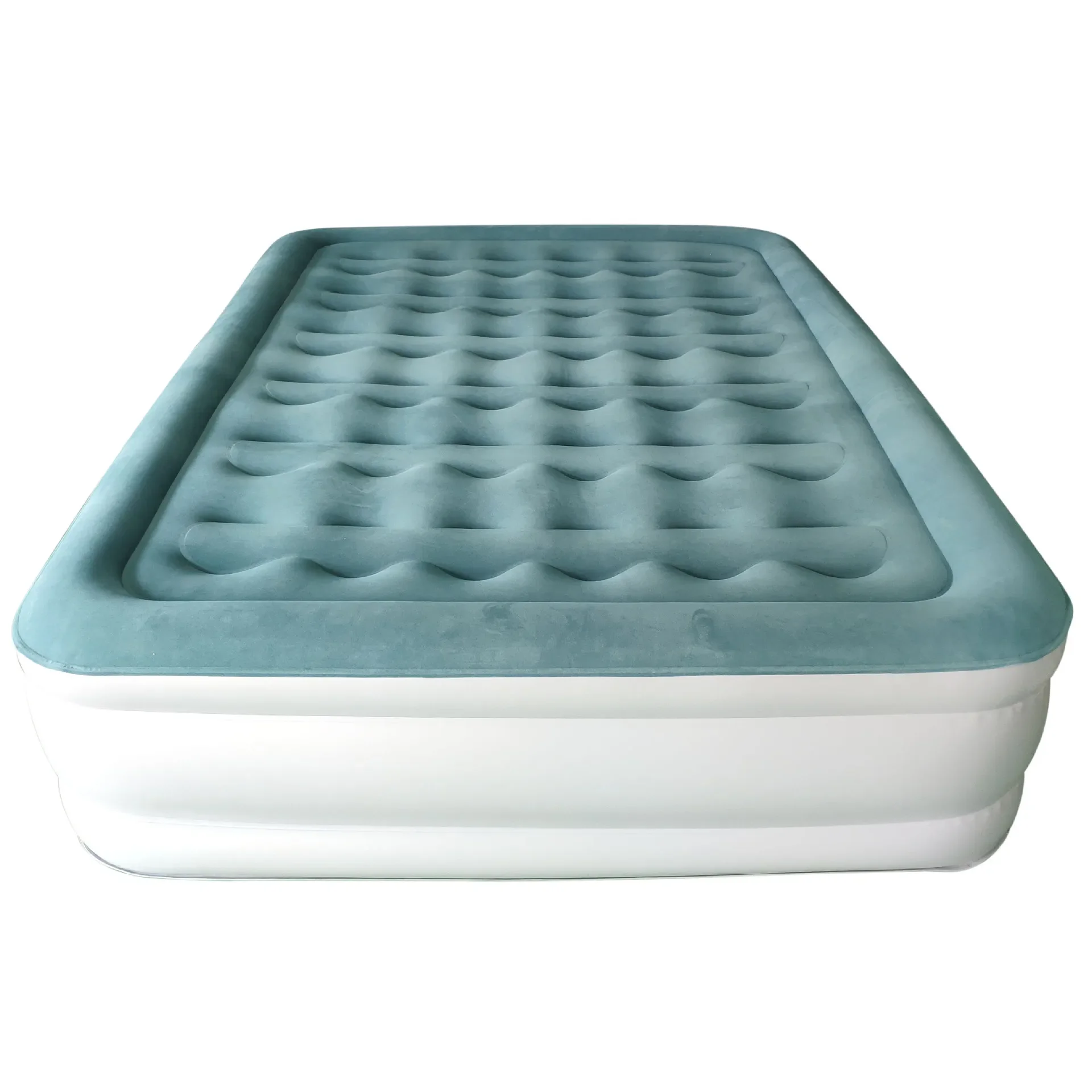 PVC Custom Air Mattress Inflatable Airbed, Comfort Inflatable Sleeping Flocking Queen Bed With Built-in Electric Pump mattress