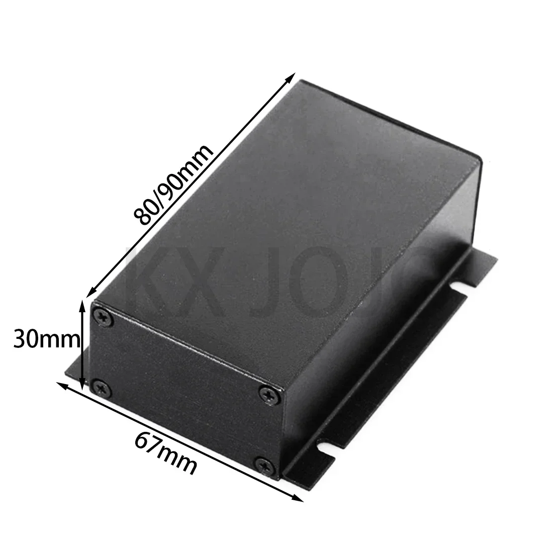 

Aluminum Enclosure 67*30*80/90mm Integrated Box with Ears Waterproof Silver/Black Profile Shell Electronic Components Shell