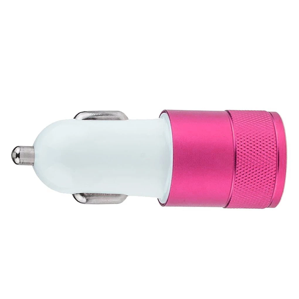 2 1A 1A Alloy 2 USB Ports Universal Intelligent Charging Dual USB Car Charger for iPhone for Android Mobile Phone