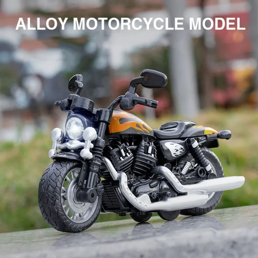 1/12 Kawasaki NIJIA ZX-6R รถจักรยานยนต์รถของเล่นโลหะผสม Diecast Q-รุ่นด้านหน้าหมุนยางยางเสียงของขวัญสําหรับเด็ก