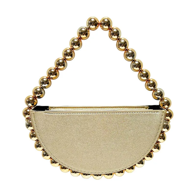 

Dinner Beaded Handbag Urban Simple Semicircular Bag Dress One Shoulder Oblique Span Bag Women's Bolsos De Fiesta Para Mujer Boda