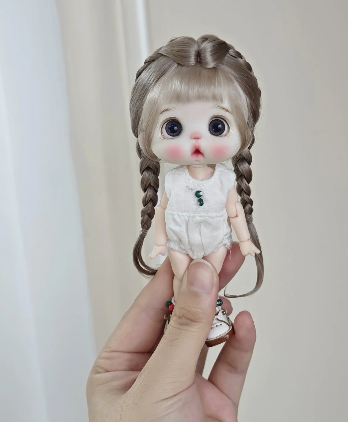 

Hair for doll OB11 hardhead shell wig 5-6" 14.5cm head circumference wig, BJD doll mohair