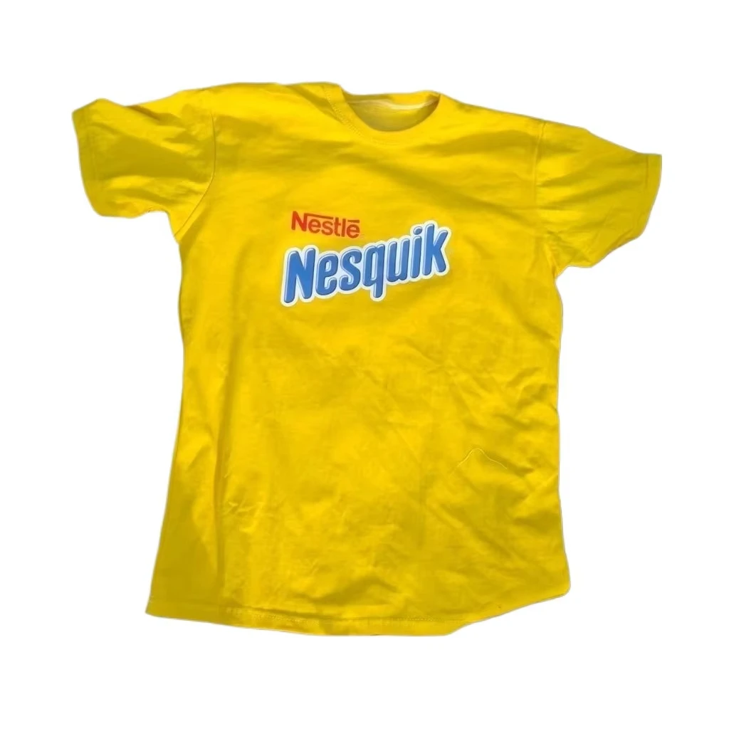 Camiseta de Moda con Estampado de Chocolate Nesquik, Verano 2026, Oferta, Estilo Vintage de Lujo para Hombres, Mujeres y Niños