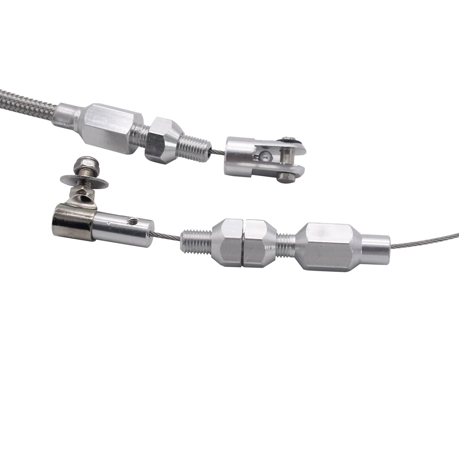 Cabo de acelerador de 24 polegadas trançado acelerador universal de aço inoxidável para Mopar Ford GM