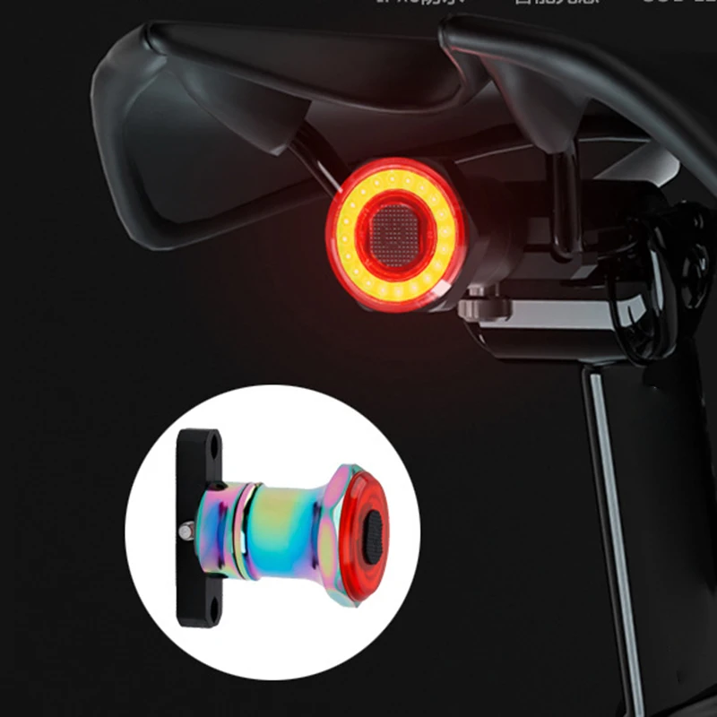 

Intelligent Induction Sensor Light Taillight USB Rechargeable Bike Rear Tail Light LED Bicycle Warning Safety Smart Lamp