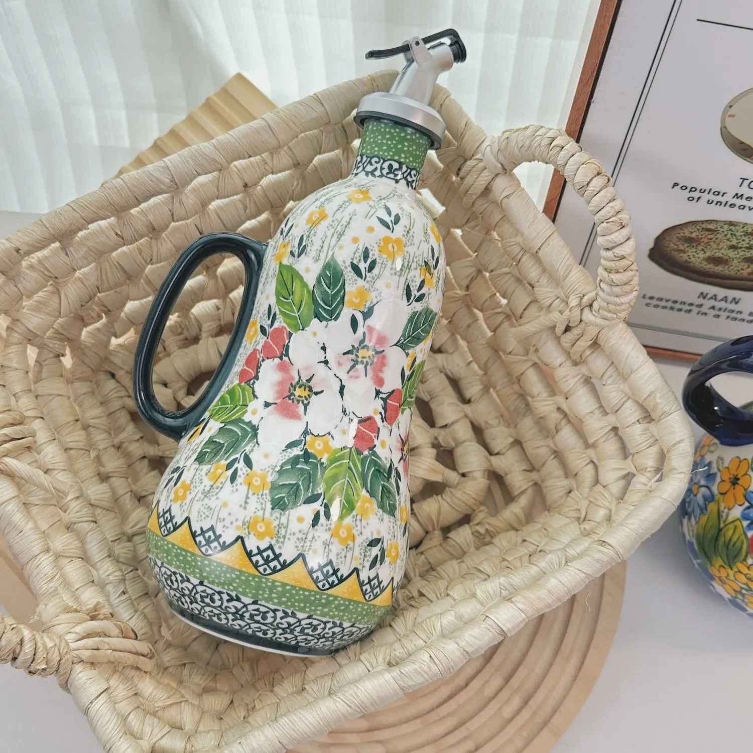 Ceramiczna butelka na olej szczelna butelka na olej kuchenna odporna na wysokie temperatury butelka na olej orzechowy sos sojowy garnek na ocet