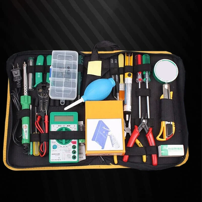 Oxford Canvas Repair Tool Bag Multifunction Hardware Screws Nails Organizer Soldering Iron Pouch Case Portable Travel Tools Bags