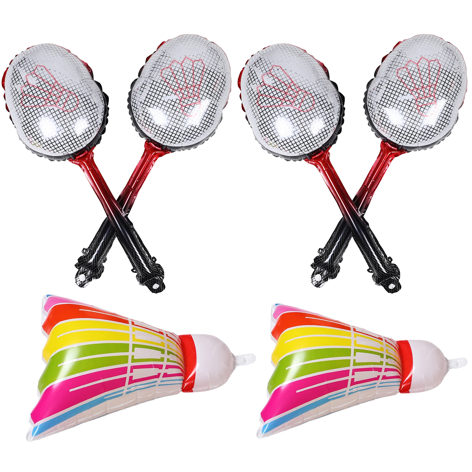 

1Set Inflatable Badminton Balloon Lightweight Aluminum Foil Party Decoration Birthday Supplies Portable Badminton Party Favor