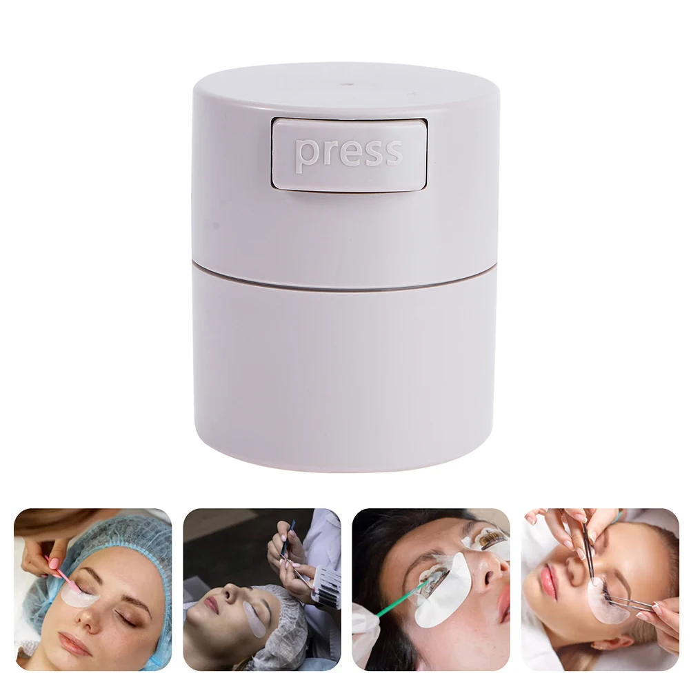 2 قطعة جرة تخزين الغراء للرموش حاوية رمش مختومة يمنع التجفيف تصميم محمول مدمج للمحترفين والسفر #4