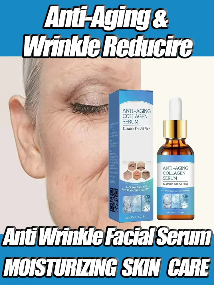 

Wrinkle Removal Facial Serum Anti Aging Collagen Essence Lightening Forehead Fine Lines Repair Tighten Nourishing Skin Care