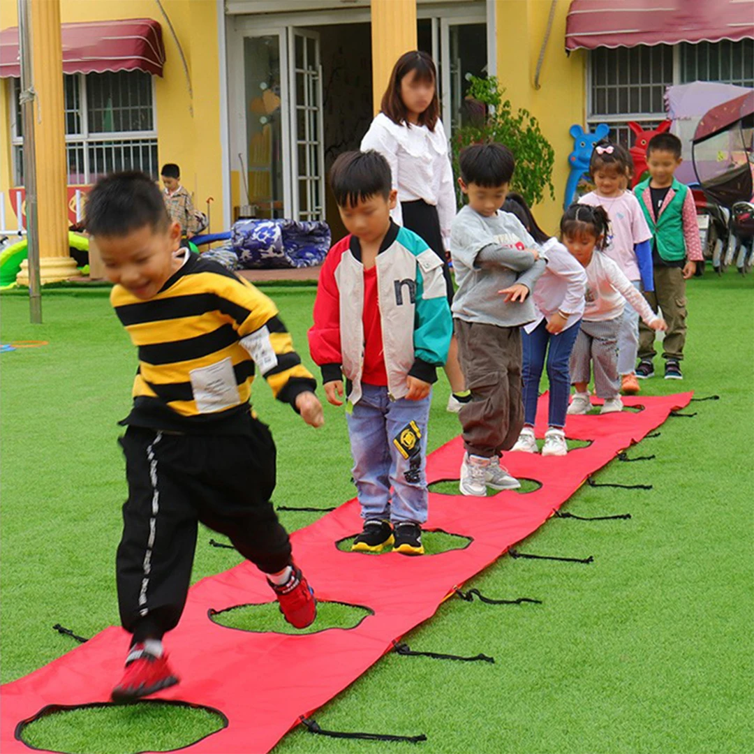 Kids Sensory Obstacle Course Game Mat Kindergarten Outdoor Group Crawl Jump Play Blanket Oxford Fabric Foldable Children Sports