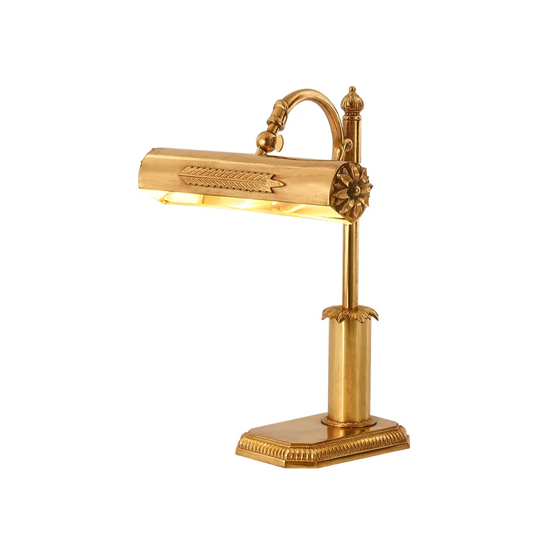 

French Hand - Made Carve European Classical Desk Lamp, Single Unit for Bedroom and Living Room, Ideal LED Table Lamp for Study a