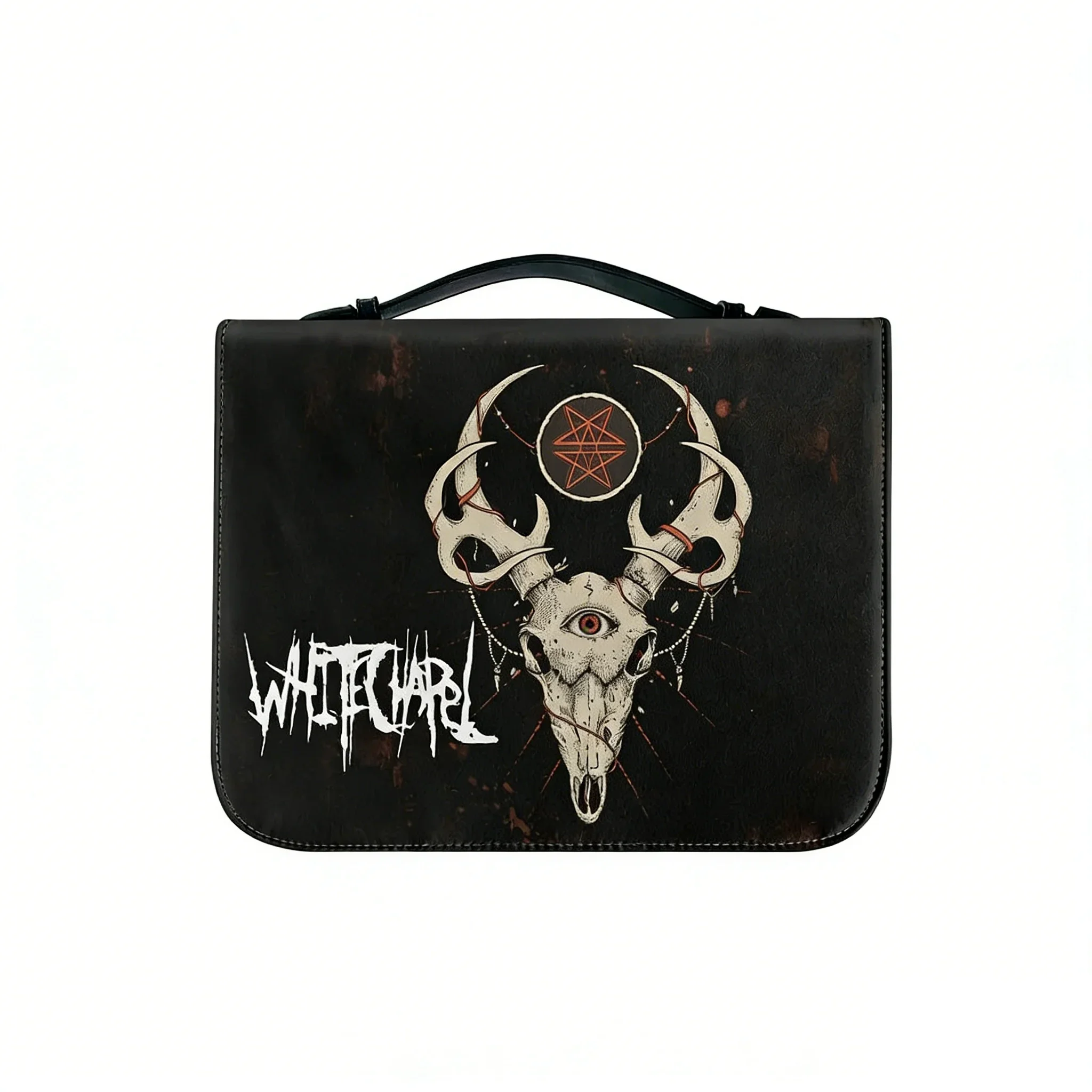 

Сумка для Библии Whitechapel Heavy Metal Band, христианские подарки, персонализированный чехол для Библии, водонепроницаемая кожаная сумка с карманами, чехол-футляр