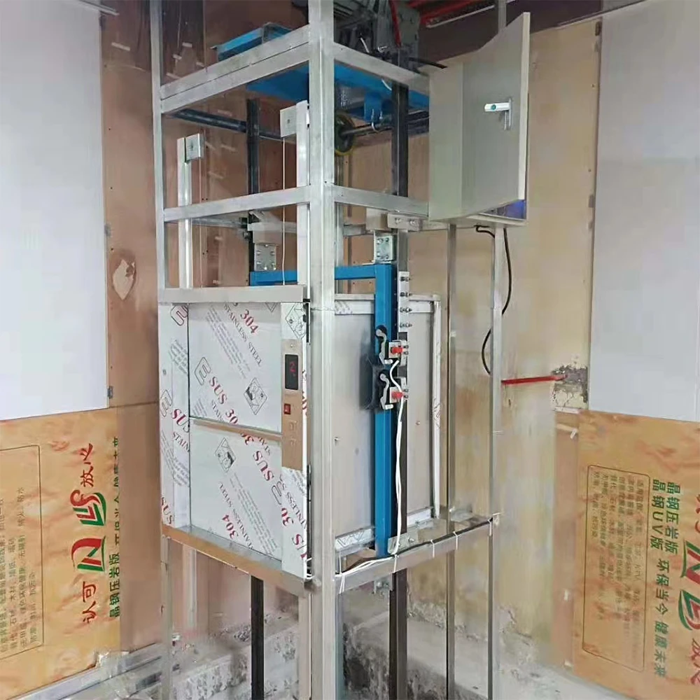 Heavy duty high load stainless steel modern design elevator, hydraulic drive international standard 1 year