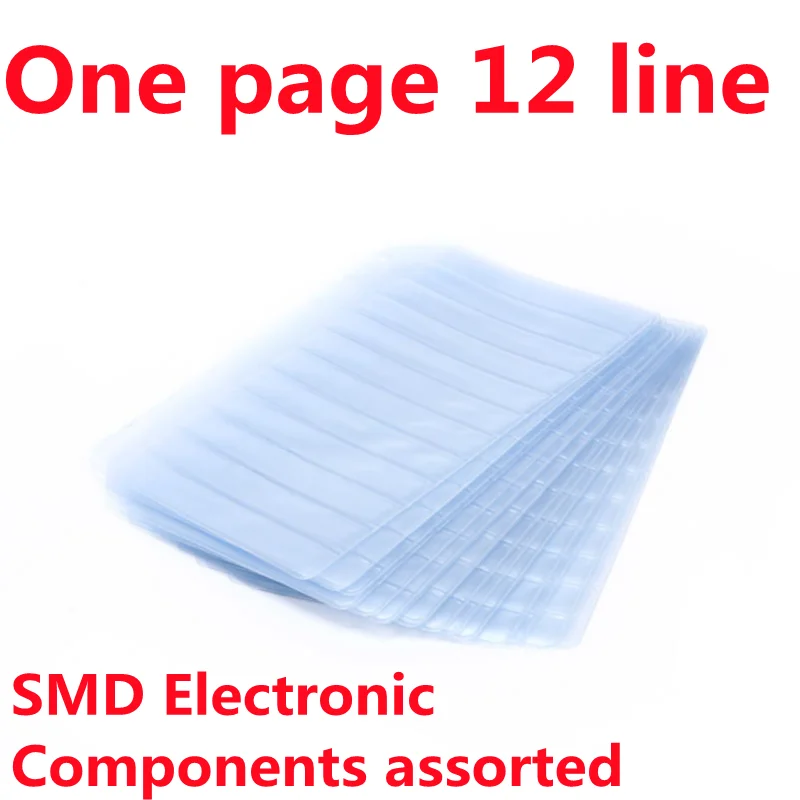 10pcs/Lot Empty Pages for Components Sample Book 0201  0402 0603 0805 1206 SMD Electronic Assorted