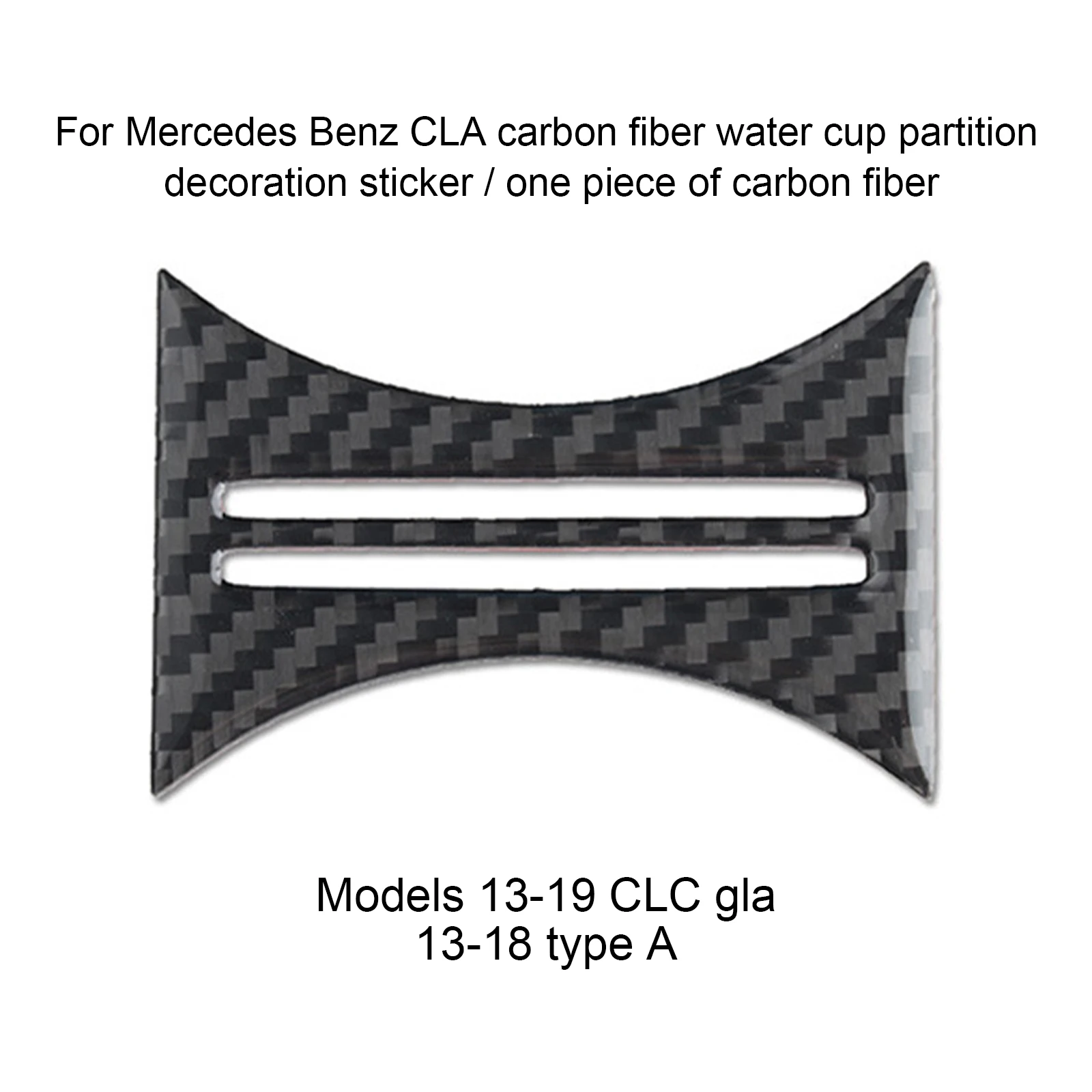 For Benz A GLA CLA Class W176 X156 C117 2014 2015 2016 2017 Mercedes Carbon Fiber Interior Water Cup Holder Decor Covers Trim