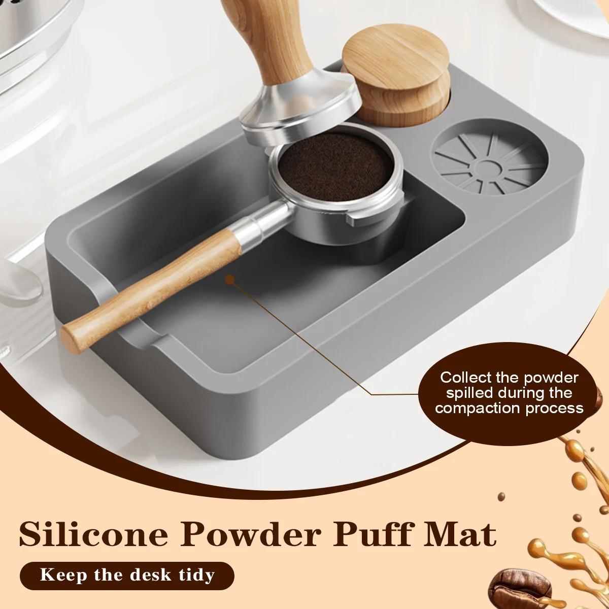 2 in 1 Espresso Tamping Station, Coffee Organizer Box Fit for Storage 51, 54, 58MM Tamper, Knock Box