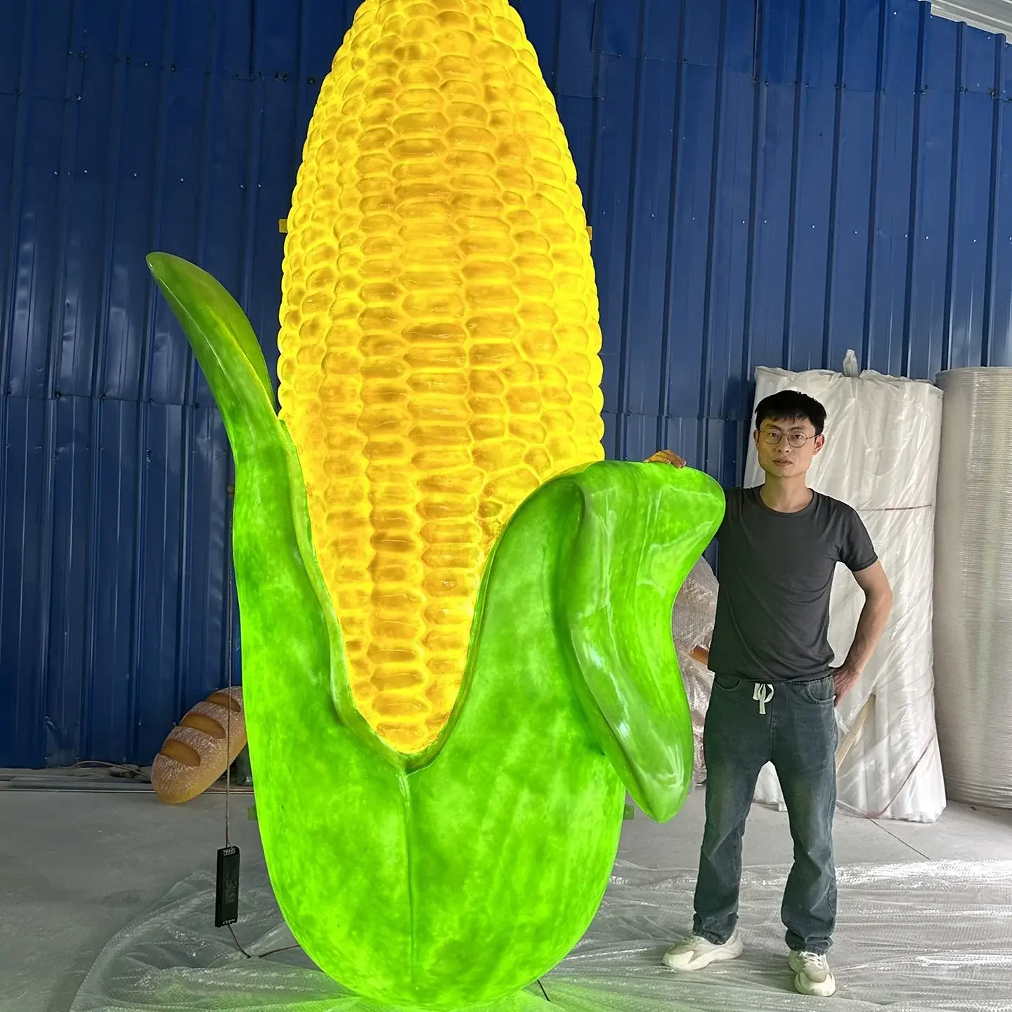 Simulation corn FRP resin vegetable sculpture garden landscape creative decoration