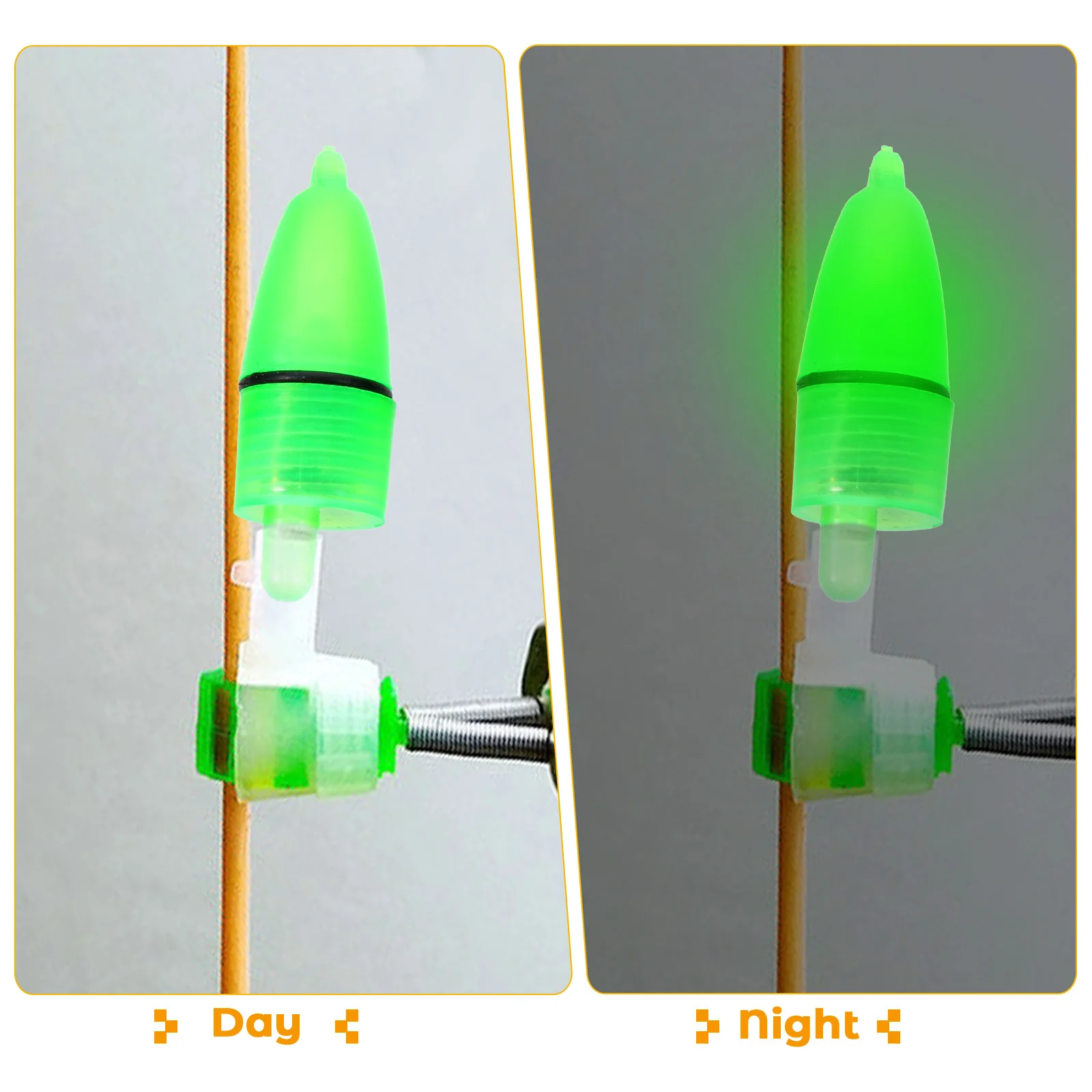 

20pcs Night Glow Fishing Bell Light High Brightness Luminous Alarm For Freshwater Saltwater Bass Trout Pike Tuna Fishing Rod